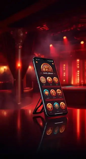 A vibrant screenshot of Casino Mate's game lobby, showcasing popular pokies and live dealer tables, optimized for mobile display.
