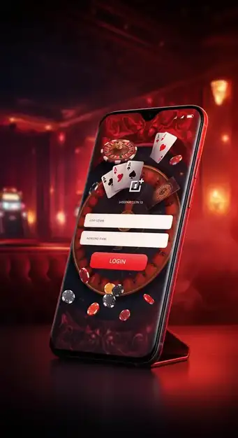 Secure login screen with Casino Mate logo and user credentials fields on a dark background, representing account access and data protection.